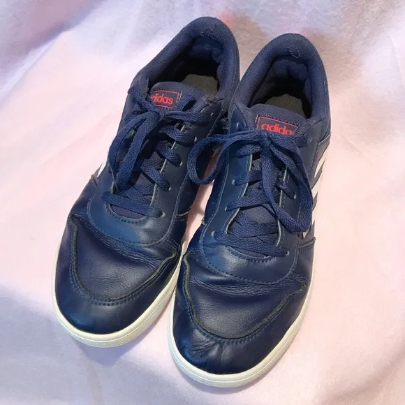 Boys Adidas Tensaur navy blue trainers sport casual sneakers - Picture 4 of 9